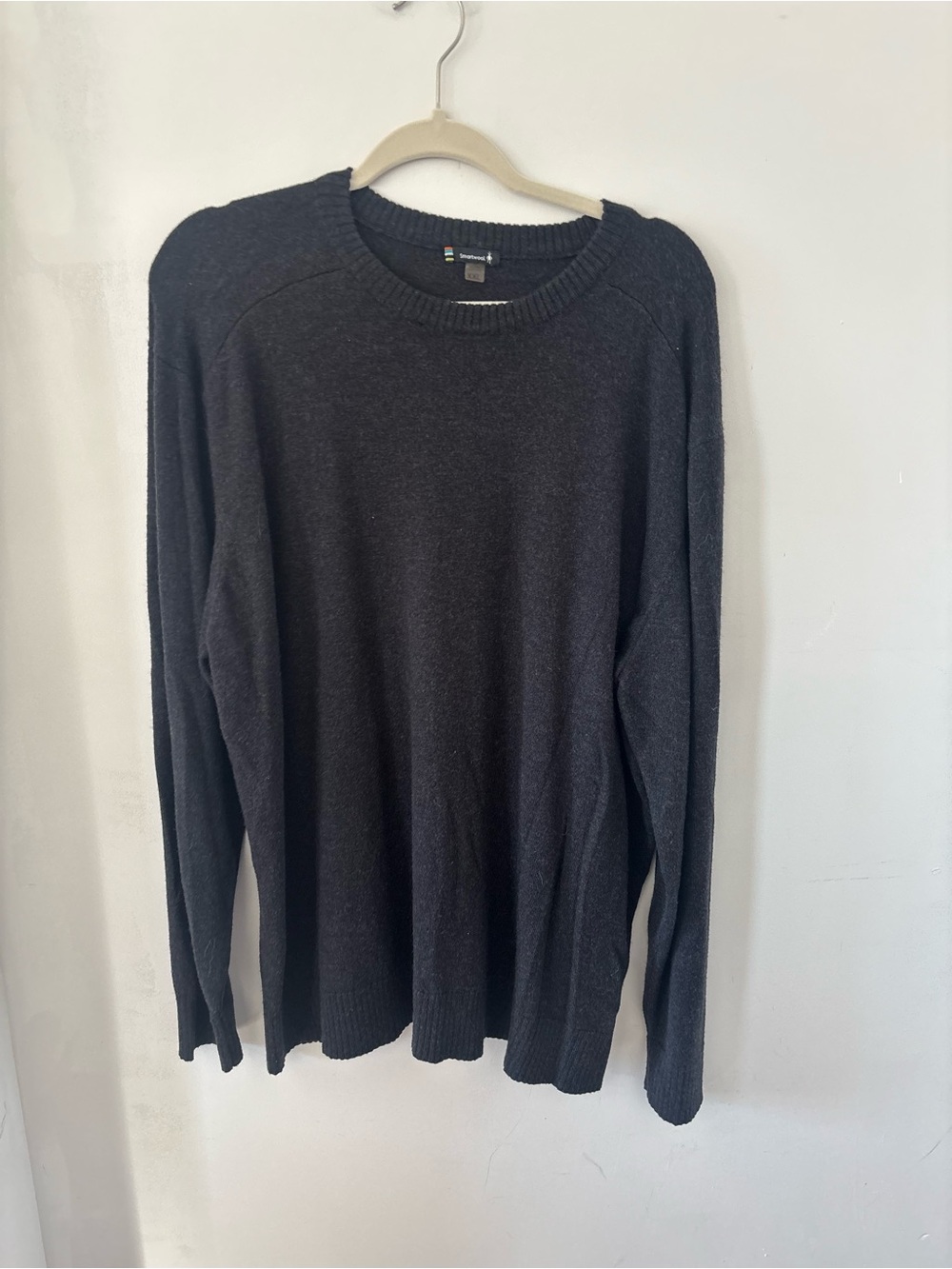 Smartwool XXL Merino Wool Blend Charcoal Gray Crewneck Sweater